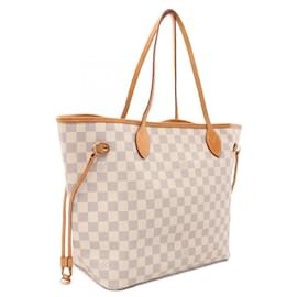 Louis Vuitton-Louis Vuitton Neverfull MM Tote Bag N40604-White