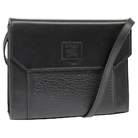 Autre Marque-Burberrys Shoulder Bag Leather Black Auth bs20154-Black