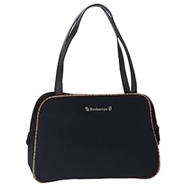 Autre Marque-Burberrys Hand Bag Canvas Black Auth 103455-Black