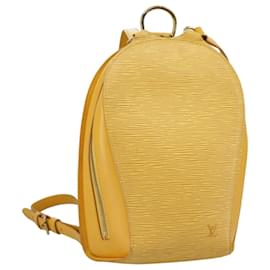 Louis Vuitton-LOUIS VUITTON Epi Mabillon Backpack Yellow M52239 LV Auth 100233-Yellow