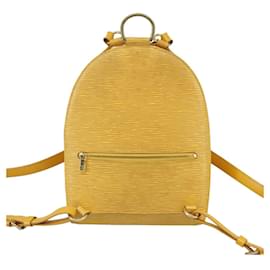 Louis Vuitton-LOUIS VUITTON Epi Mabillon Backpack Yellow M52239 LV Auth 100233-Yellow