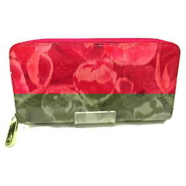 Louis Vuitton-Louis Vuitton Vernis Ikat Flower Zippy Wallet-Pink