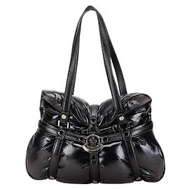 Bolsa Tote Moncler em nylon e couro COUSSIN Preto