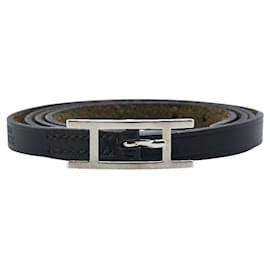 Hermès-Hermes Leather Api3 Long Bracelet-Black