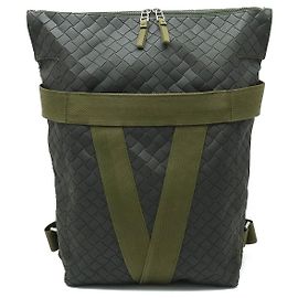 Bottega Veneta Intrecciato Rubber Backpack Grey
