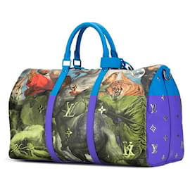 Louis Vuitton-Louis Vuitton Keepall Bandouliere 50 Bag M43344-Blue