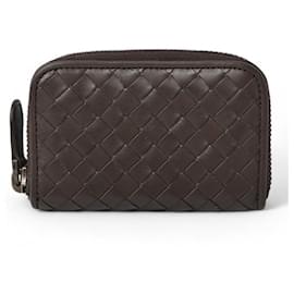 Bottega Veneta-Bottega Veneta Leather Card/Coin Case 114075-Brown