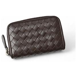 Bottega Veneta-Bottega Veneta Leather Card/Coin Case 114075-Brown