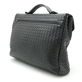 Bottega Veneta-Bottega Veneta Intrecciato Leather Briefcase-Black
