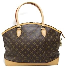 Louis Vuitton-Louis Vuitton Lockit Horizontal Handbag Monogram Brown-Brown