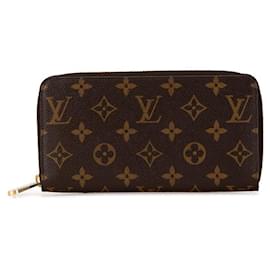 Louis Vuitton-Louis Vuitton Monogram Zippy Wallet Brown-Brown
