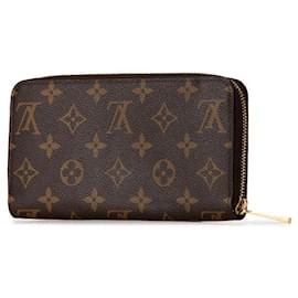 Louis Vuitton-Louis Vuitton Monogram Zippy Wallet Brown-Brown