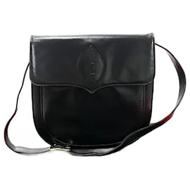 Yves Saint Laurent-Yves Saint Laurent Leather Shoulder Bag Black-Black