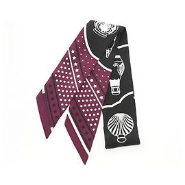 Hermès Lenço Bandana Les Flacons em Seda Twilly Hermes Roxo