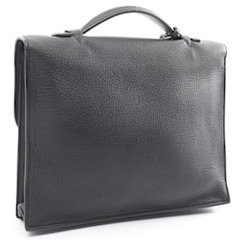 Hermès-Hermes Sac a Depeche 27 Business Bag Black-Black