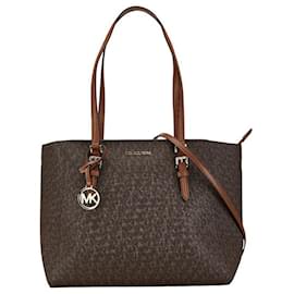 Michael Kors-Michael Kors Signature Leather Tote Bag 2WAY-Brown