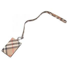 Burberry Card Case PVC Coated Canvas 8095694 Brown Beige