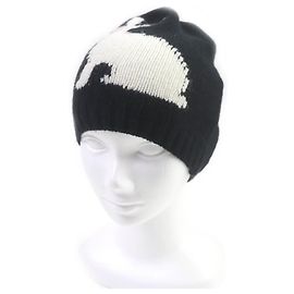 PRADA Gorro de lana de cachemira de conejo negro S Negro