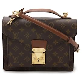 Louis Vuitton-Louis Vuitton Monogram Monceau 26 Handbag M51187-Brown