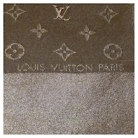 Louis Vuitton-Louis Vuitton Monogram Silk Scarf-Brown