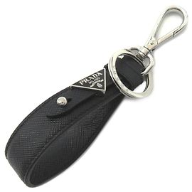 Prada Saffiano Leather Keyring 2PP68T053F0002 Black