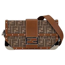 Fendi-Fendi Zucca Trunk Shoulder Bag 7VA498 Brown PVC Leather-Brown