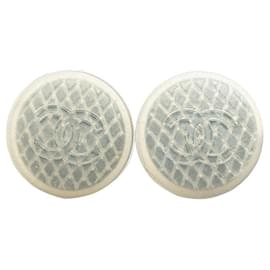 Chanel-Chanel Coco Mark Rubber Earrings-Grey
