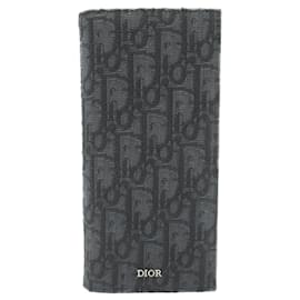 Christian Dior-Dior Trotter Jacquard Long Wallet Black-Black