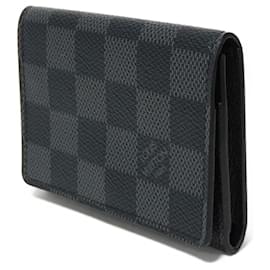 Louis Vuitton-Louis Vuitton Card Case Damier Graphite N63338-Black