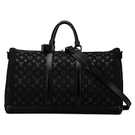 Louis Vuitton-Louis Vuitton Monogram Keepall Bandouliere 50 Bag-Black