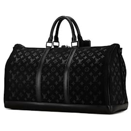 Louis Vuitton-Louis Vuitton Monogram Keepall Bandouliere 50 Bag-Black