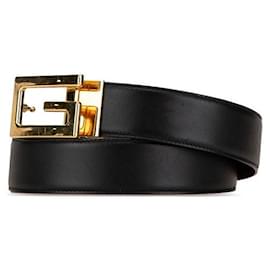 Gucci-Cinto de couro reversível Gucci com fivela quadrada G-Preto
