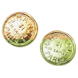 Chanel-Chanel Cambon Gold Plated Earrings-Golden,Metallic