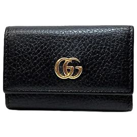 Gucci GG Marmont Leather Key Case 456118 Black