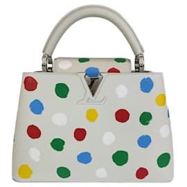 Louis Vuitton-Louis Vuitton Capucines BB Leather Handbag M21637-White