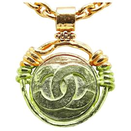 Chanel-Collier chaîne vintage Coco Mark en or de Chanel-Doré,Métallisé
