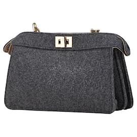 Fendi-Sac à bandoulière Fendi Peekaboo ISeeU Small Chain-Gris