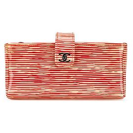 Chanel Patent Leather Mini Pouch Red White Red