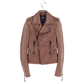 Balenciaga Riders Jacket Lamb Leather Jacket Brown