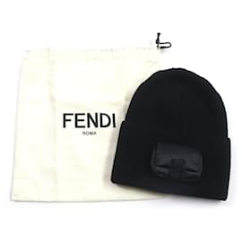 Fendi-Gorro de lã e nylon FENDI preto-Preto