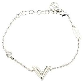 Louis Vuitton-Bracelet Essentiel V Louis Vuitton M63198-Argenté,Métallisé