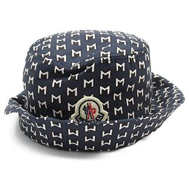 Moncler Polyester Bucket Hat Navy Blue