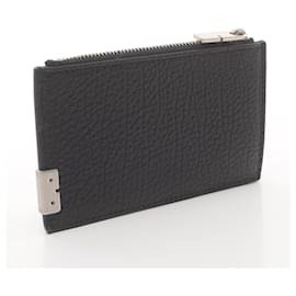 Burberry-Burberry Leather Coin Card Case Wallet-Black