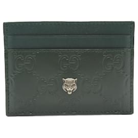 Gucci-Gucci Leather Card Case 428542-Green