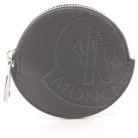 Moncler Leather Coin Case Wallet Black