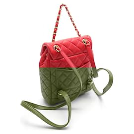 Chanel-Chanel Matelasse Lambskin Backpack Red-Red