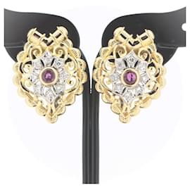 Burberry-Burberry Ruby Diamond Earrings K18YG/PT900-Black