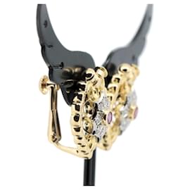 Burberry-Burberry Ruby Diamond Earrings K18YG/PT900-Black