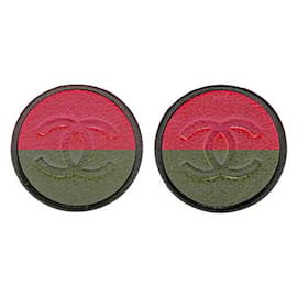 Chanel-Chanel Coco Mark Earrings Pink Purple-Pink