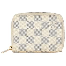 Louis Vuitton-Louis Vuitton Damier Azur Zippy Coin Purse-White